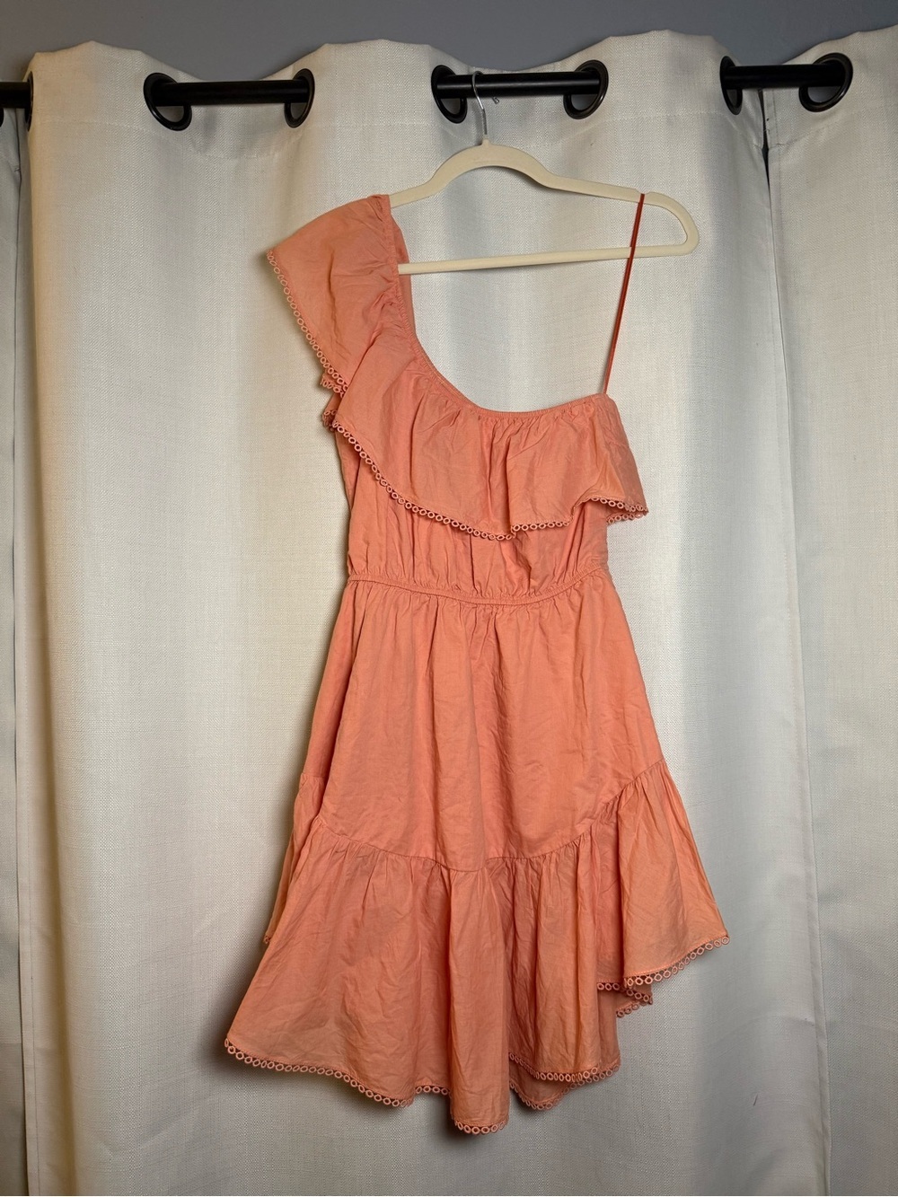 Free People Endless Summer Lovers Lane One Shoulder Dress Peach Pink Size Small - Picture 4 of 9